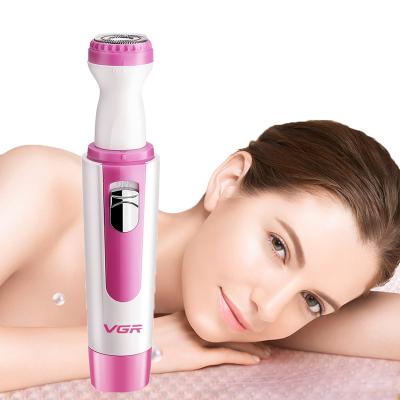 China Hotel v701 Rechargeable Battery LED Rechargeable Battery Body Eyebrow Trimmer Facial Light Pink Hair Trimmer Hotel Eyebrow Epilator Trimmer For Women for sale