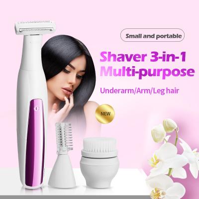 China Outdoor Pubic Hair Painless Shaver Multi Function 3 Arm Leg In 1 Girls Painless Women Shaving Machine for sale