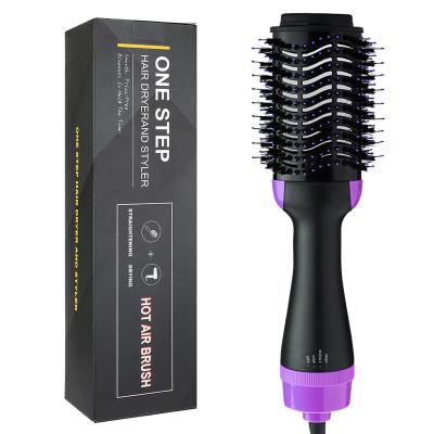 China New Ionic Comb Dryer Sweep Multi Functional Ions Hot and Cold Wind Air Drier Step Hair Blow Straightener Brush for sale