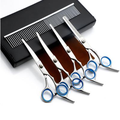 China Small Animals Factory Directly Cut 6 Inch Pet Grooming Scissors Set Upside Down Upward Bending Bending Set Pet Scissors Set for sale