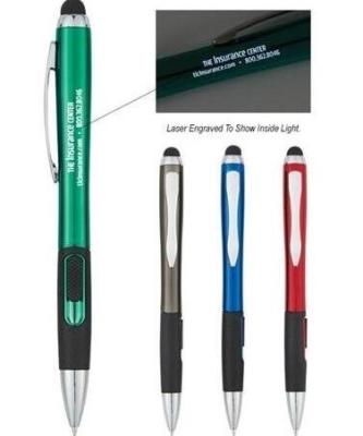 China Pen New Promotional Light Up Logo Pen Touch Plastic Pen for sale