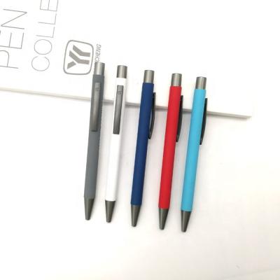 China Office & Customized School Pen Best Business High Quality Soft Touch Printing Ballpoint Pen for sale