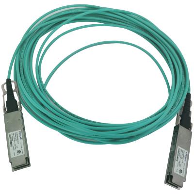 China Price Advantage FCBN425QB1C10 Fiber Optic Cables QSFP Duplex Four Channel Plenary Active Optical Cable 10m 553.620 g for sale