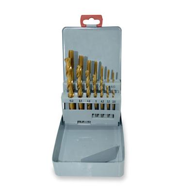 China Thread Tapping 18/14 Pcs Titanium-Plated Drill And Special Tap Combination Set For Stainless Steel for sale