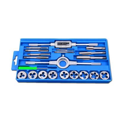 China Thread Professional 21 Pcs High Speed ​​Steel Metric Tapping Tap And Die Set For Boat Repair Handle Tool for sale