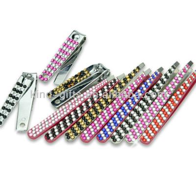 China Professional Beauty Fashion Bling Crystal Eyebrow Tweezers for sale