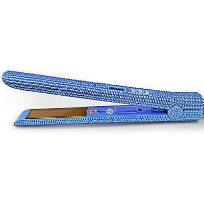 China Safety Most Popular Bling Bling Rhinestone Hair Straightener Glitter Personalized Hair Flat Iron for sale