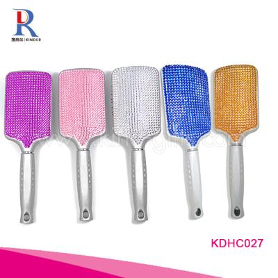 China Angular Blush Hair Brush Professional Good Quality Cheap Diamond Personalized Hair Palette Brush for sale