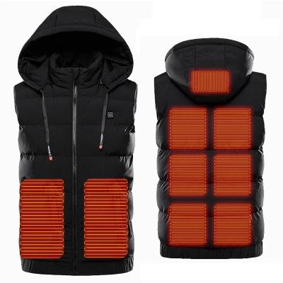 China New Sidiou QUICK DRY Group Winter Heating Vest Men Women Plus Size USB Warm Passionate Smart Jacket Heated Hoodied Vest for sale