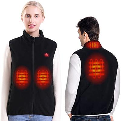 China QUICK DRY UNISEX Electric Heated Battery Fleece Vest Winter USB Rechargeable Heating Warm Outdoor Skiing Vest Heated Vest Waistcoat for sale