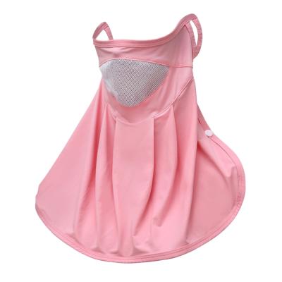 China Women Sunscreen Ice Silk Face Cover Breathable Anti-UV Sun Protection Neck Cuff Customized Sun Protection For Golf Fishing Hiking for sale