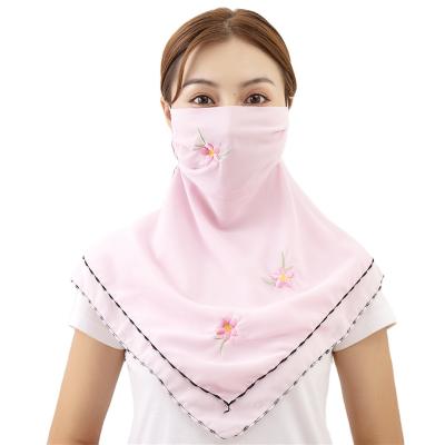 China Fashion Sidiou Group Women Face Bandana Sun Proof Sun Proof Face Cover Dual Use Shawl Scarf Fashion And Silk Print Wraps for sale