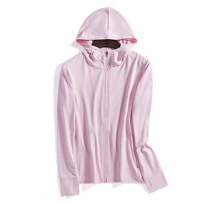 China UPF 50+ Sun Protection Jacket Breathable UV Women Men Zip Hoodie Long Sleeve Breathable Outerwear Fishing Running Jacket for sale