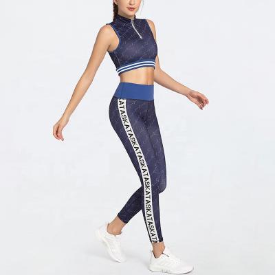 China Wholesale Breathable Korean Style Gym Set Eco-Friendly Elastic Bra Pants Tight Body Yoga Clothes For Teenagers for sale