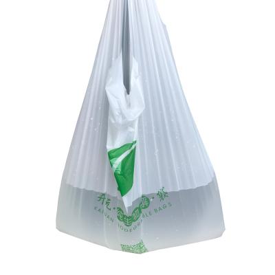 China Foldable Biodegradable Vest T-Shirt Shopping Bag PLA Biodegradable Bag for sale