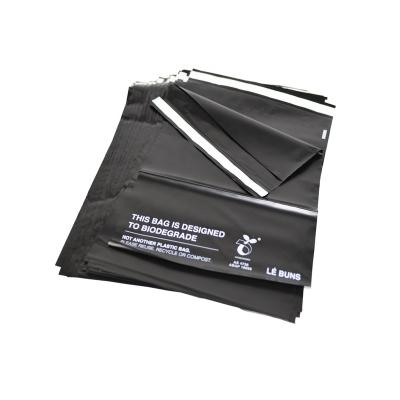 China Mail Black Color Logo Messenger Shipping Package Postage Satchel Custom Compostable Mailing Bags for sale