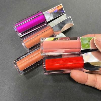 China Waterproof Cruelty Wholesale Colored Logo Free Logo Lip Diamond Shaped Gloss Waterproof Cruelty Tube Package Private Label Order Printing for sale