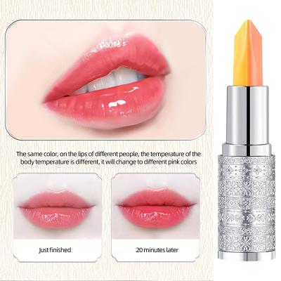 China Customized Blend Waterproof Moisturizing Non-fade Lip Protecting Changeable Lip Color Changing Pink Lip Balm for sale