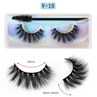 China Waterproof 3D False Eyelashes 1 Pair Thin Natural Cotton Eyelashes Plastic Yarn Eyelashes for sale