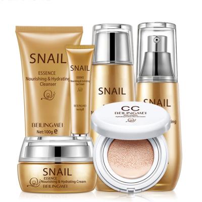 China OEM Private Label Facial Organic Korean Beauty Red Snail Ginseng Six-Piece Set Skin Care Nourishing Deep Cleansing Set for sale