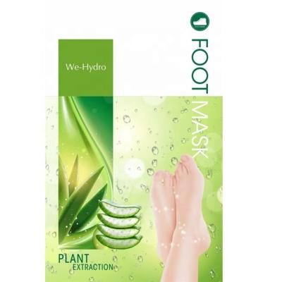 China Foot Shin Care Products Foot Exfoliating Private Label Foot Peeling Mask Aloe Vera Moisturizing Smoothing High Quality Foot Mask for sale