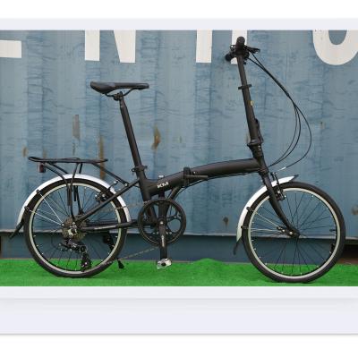 China 20inch Street Alloy Black Lightweight Foldable Bicycle Outdoor Popular Folding Bike Alloy Steel Folding Bike for sale