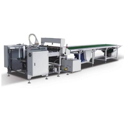 China machinery & Automatic Paper Gluing Machine Paper Box Hardware Glue Gluing Machine With Conveyor for sale