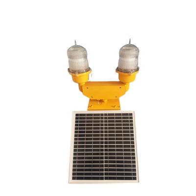 China Aluminum alloy DLT32D dual LED solar aviation navigation aircraft warning light, dual solar obstruction light for sale