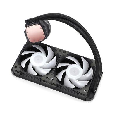 China 120MM CPU Water Cooling Radiator RGB Heatsink Customized Low Noise 12V Cooling System With Colorful Fan for sale