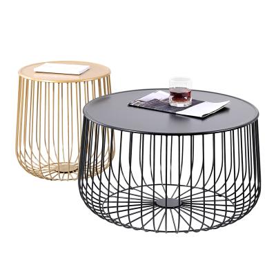 China Modern Adjustable Height Leisure Birdcage Nest Table Set Metal Living Room Furniture Metal Wire Coffee Table (Other) Low for sale