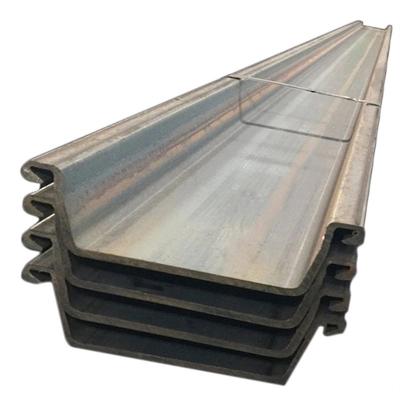 China Industrial Sand retaining wall material Q235B Q355B S355GP hot rolled U/Z durable steel sheet pile  competitive price for sale