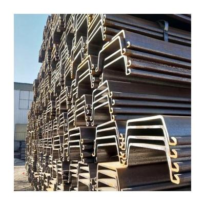 China Tradition Anti collapse pile ASTM AISI S275 S355GP Oiled/ Hot rolled/cold bented steel sheet pile for sale