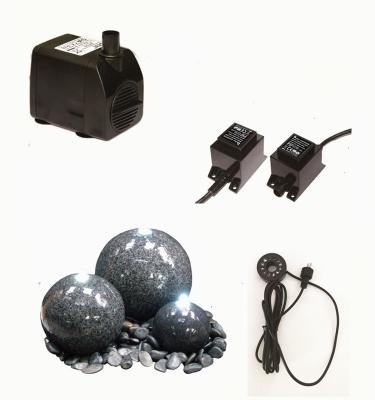 China Outdoor Circulation Pump Water Cascade Rolling Ball Water Fountain Pumps With Led Light for sale