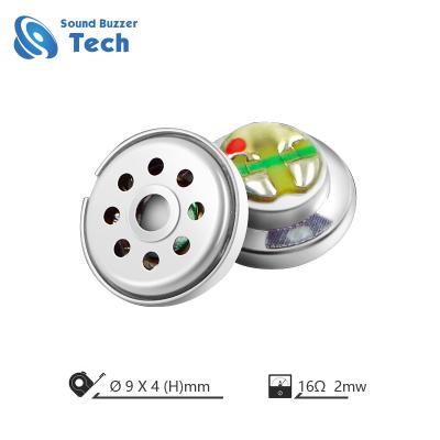 China Free Sample Micro Speaker For Earphone 9mm Speaker 16ohm SM09R for sale