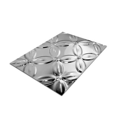 China Suitable For Wall Decoration Supplier Model Stainless Steel Sheet Laser Decor Embossing Aisi 304 Decorative Plate 2b Cutting Circle For Elevator Brother Ba for sale