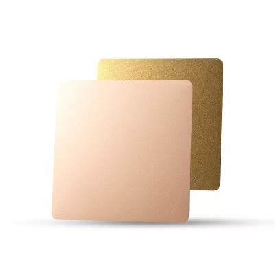 China Suitable For Wall Decoration Rose Gold Sandblasted Stainless Steel Sheets Matte Anti Fingerprint Plates Hot Cold Rolled Color Coil For Interior Decoration for sale