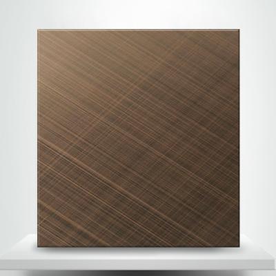 China Suitable for wall decoration cross pattern brushed sheet stainless steel decorative plates bronze color 430 304 316 COMM hl. Hot Cold Rolled Coil Professional for sale