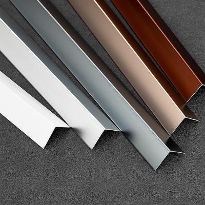 China Free Sample Modern Aluminum Alloy Rose Gold Stainless Steel L Form Tile Edge Trim Wall Around Corner Bead Guards Protector for sale