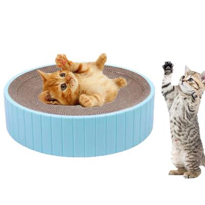 China Stored Furniture Cat Scratcher Carboard Bed Lounge Replaceable Removable Cat Scratching Pad Corrugate Scratcher for sale