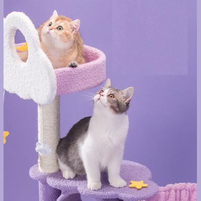 China High Quality Tower Stocked Cat Trees and Scratcher House Pet Scratcher Tree Cat Manufacturer Wholesale Detachable Cat for sale