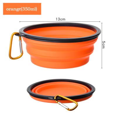 China Stored Outdoor Portable Custom Folding Silicone Pet Bowl Pets Travel Dog Bowl for sale