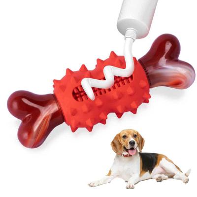 China Interactive Food Puzzle Bite Pet Ball Chew Dog Viable Rubber Indestructible Hiding Toy for sale