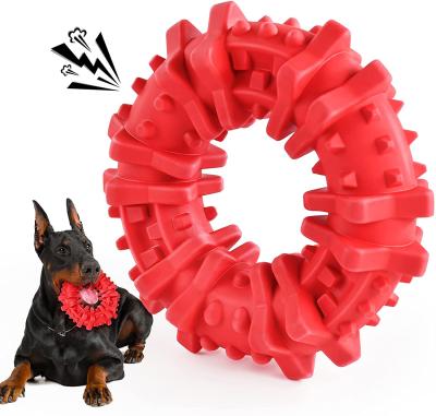 China 2022 New Pet Sustainable Eco-Friendly Product Natural Rubber Indestructible Interactive Treat Dispenser Dog Chew Toy for sale