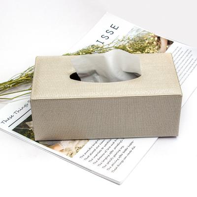 China Handcraft Modern Home Decor Tissue Paper Napkin Leather Box for sale