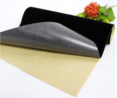 China Tear-Resistant RPET Black Velvet For Paintings / Photo Frames Flock With Self Adhesive Assembled Fabric for sale