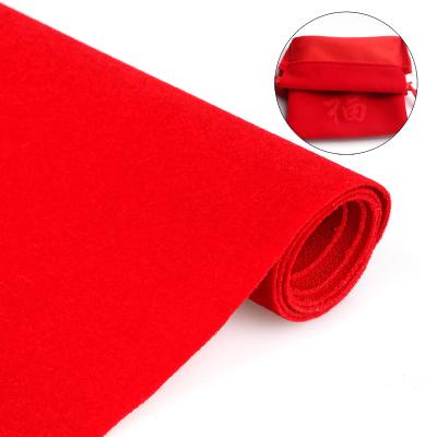 China China Textile RPET Pocket Tear-Resistant Velvet Flocking Fabric Red Cotton Flock Velvet Fabric for sale