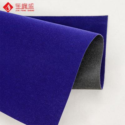 China Jewerllry Box High Qulaity Multiple Color Blue Velvet Flocking Fabric For Greeting Card for sale