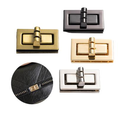 China Luggage Bag Hardware Twist Lock Bag Parts Metal Hardware Accessories Bag Lock Zinc Alloy Hardware for sale