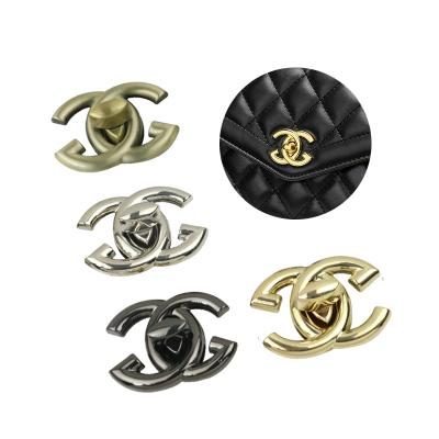 China Luggage Customized Color Handbag Hardware Lock Bag Twist Turn Fit Metal LockLocks For Handbags for sale