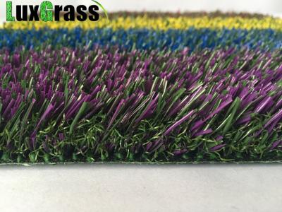 China Fire Resistant Outdoor Artificial Grass / Fake Grass Carpet Safe For Children Play for sale